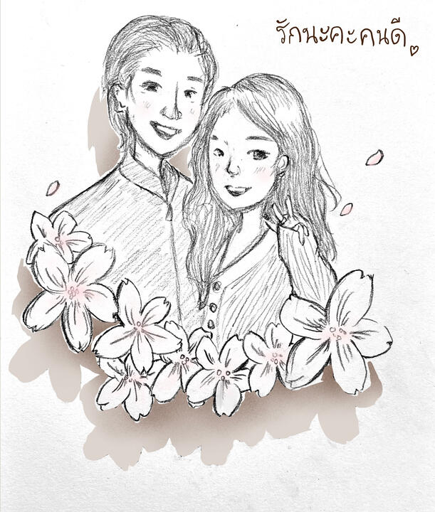 Love (pencil on paper, procreate)